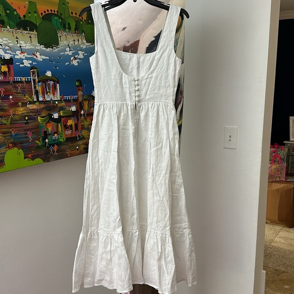 NWOT Reformation Bucatini linen midi dress - Picture 12 of 12